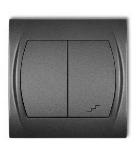 LOGO Łącznik jednobiegunowy ze schodowym podświetlany (wspólne zasilanie) Karlik 11LWP-10L.1
