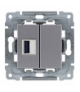 Ładowarka USB pojedyncza Seria DANTE, INOX 454155