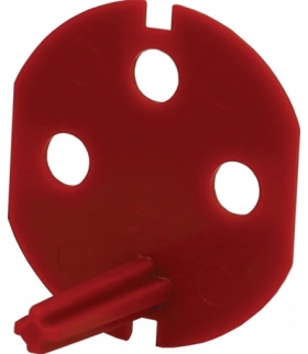 Klucz uprawniający do gniazd typu Data z taśmą samoprzylepną, kolor czerwony Seria KOS 45, CZERWONY 351044