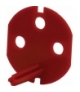 Klucz uprawniający do gniazd typu Data z taśmą samoprzylepną, kolor czerwony Seria KOS 45, CZERWONY 351044
