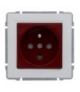 Gniazdo typu DATA czerwone, z uziemieniem i kluczem uprawniającym, bez ramki Seria KOS 66, BIAŁY 660443