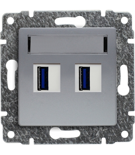 Ładowarka USB podwójna Seria VENA, ALUMINUM 514057