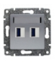 Ładowarka USB podwójna Seria VENA, ALUMINUM 514057