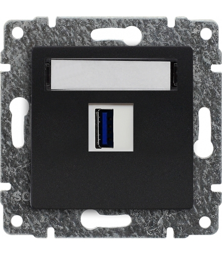 Ładowarka USB pojedyncza Seria VENA, ANTRACYT 516155