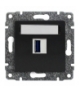 Ładowarka USB pojedyncza Seria VENA, ANTRACYT 516155