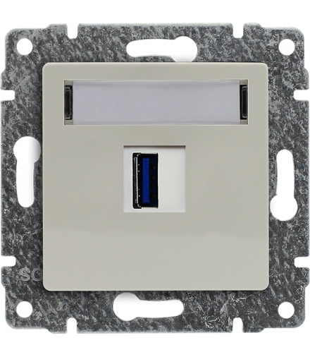 Ładowarka USB pojedyncza Seria VENA, KREM 510355