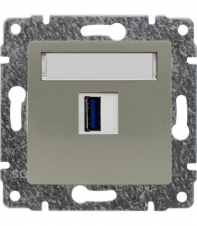 Ładowarka USB pojedyncza Seria VENA, SATYNA 515055