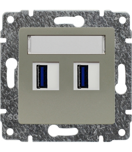 Ładowarka USB podwójna Seria VENA, SATYNA 515057