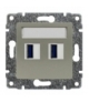 Ładowarka USB podwójna Seria VENA, SATYNA 515057