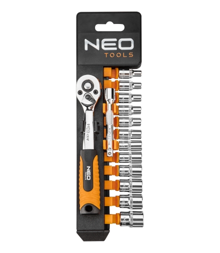 Zestaw kluczy nasadowych 14 elementów 1/4" - NEO Tools 08-652