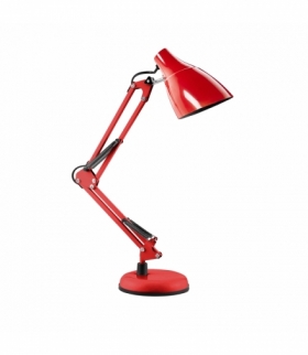 DIAN lampa biurkowa. 60W stalowa, czerwona Orno DL-1/R