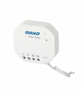Przekaźnik podtynkowy MINI (dopuszkowy) ON/OFF sterowany bezprzewodowo,z odbiornikiem radiowym, ORNO Smart Home Orno OR-SH-1736