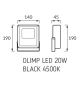 OLIMP LED 20W BLACK 4500K Naświetlacz SMD LED