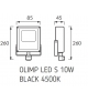 OLIMP LED S 10W BLACK 4500K Naświetlacz SMD LED z czujnikiem ruchu