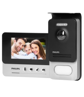 Philips WelcomeEye Compact, Zestaw wideodomofonowy, bezsłuchawkowy, kolor, LCD 4,3", menu OSD, sterowanie bramą 531104