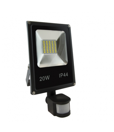 OLIMP LED S 20W BLACK 4500K Naświetlacz SMD LED z czujnikiem ruchu