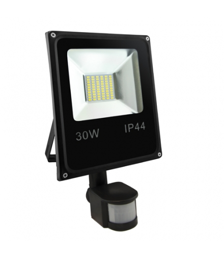 OLIMP LED S 30W BLACK 4500K Naświetlacz SMD LED z czujnikiem ruchu