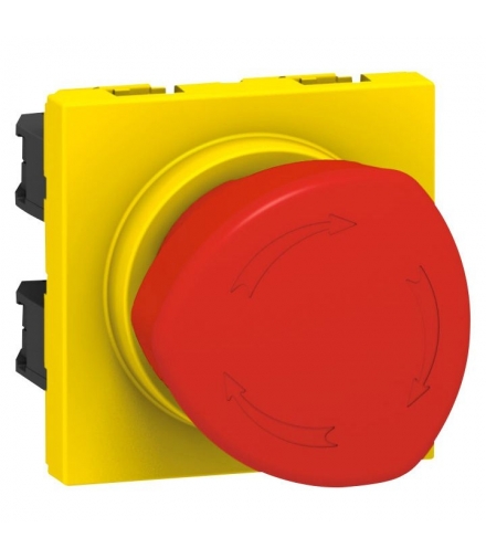 MOSAIC Wyłącznik awaryjny odblokowywany przez obrót gałki Żółty/Czerwony Legrand 076602