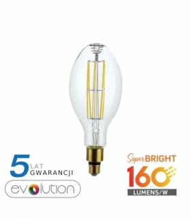 Żarówka LED E27 24W LED ED120 Filament, Klosz Transparentny, Neutralna, Barwa:4000K, Skuteczność: 160lm/W, Trzonek:E27 V-TAC 2816