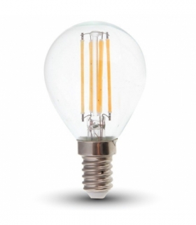 Żarówka LED E14 4W P45 Filament, Ciepła, Barwa:2700K, Trzonek:E14 V-TAC 4300