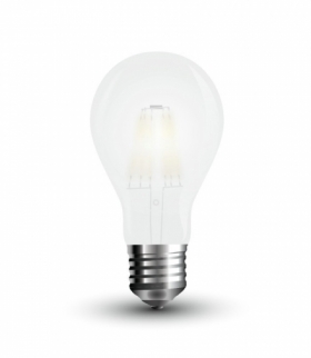 Żarówka LED E27 6W A60 Filament, Klosz: mleczny, Ciepła, Barwa:2700K, Trzonek:E27 V-TAC 44801