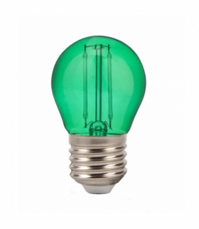 Żarówka LED E27 2W G45 Filament, Zielony, Trzonek:E27 V-TAC 7411
