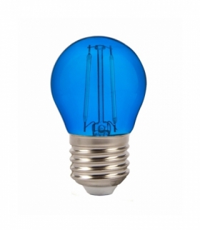 Żarówka LED E27 2W G45 Filament, Niebieski, Trzonek:E27 V-TAC 7412