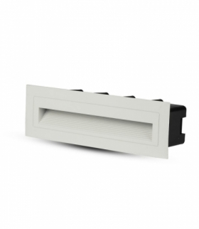 Oprawa Schodowa LED VT-856 230V prostokąt biała barwa ciepła IP54