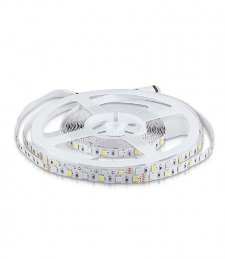 Taśma LED V-TAC SMD5050 300LED RGBW 12V IP20 9W/m VT-5050 3000K+RGB 900lm