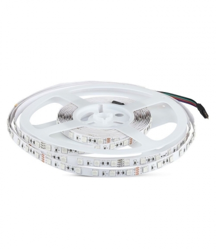 Taśma LED V-TAC SMD5050 600LED 24V IP20 Rolka:10mb 9W/m VT-5050 RGB 1000lm