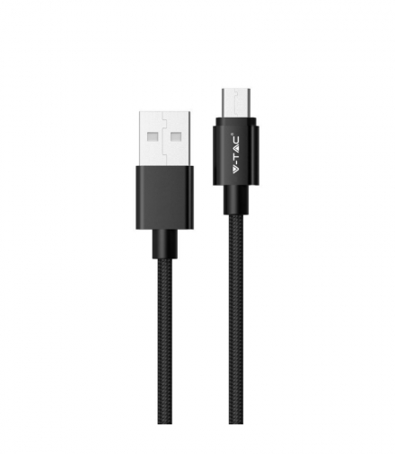 Przewód Micro USB V-TAC 1M Czarny Seria Platinum VT-5331