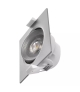 Oczko LED kwadratowe 5W ciepła biel, srebrny EMOS ZD3660