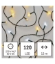Lampki choinkowe Classic 120 LED 12m ciepła + zimna biel, zielony przewód, IP44, timer D4AN05