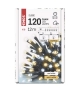 Lampki choinkowe Classic 120 LED 12m ciepła + zimna biel, zielony przewód, IP44, timer D4AN05