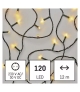 Lampki choinkowe 120 LED 12m ciepła biel, zielony przewód, 8 programów, IP44 D4AW09