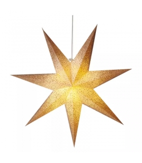 Gwiazda papierowa z brokatem na środku, biała, 60 cm, na żarówkę E14, IP20 DCAZ07