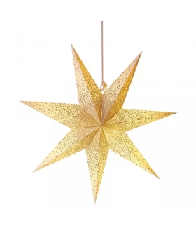 Gwiazda papierowa z brokatem na brzegach, biała, 60 cm, na żarówkę E14, IP20 DCAZ08