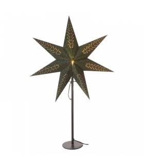 Świecznik biały, papierowa gwiazda zielona, 67x45 cm, na żarówkę E14, IP20 DCAZ13