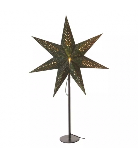 Świecznik biały, papierowa gwiazda zielona, 67x45 cm, na żarówkę E14, IP20 DCAZ13