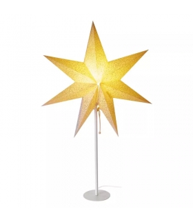 Świecznik biały, papierowa gwiazda beżowa, 67x45 cm, na żarówkę E14, IP20 DCAZ14