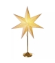 Świecznik złoty, papierowa gwiazda beżowa, 67x45 cm, na żarówkę E14, IP20 DCAZ15