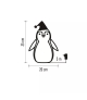 Pingwin 35 cm, zimna biel, IP44, timer DCFC20