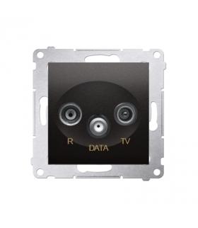 Gniazdo R-TV-DATA (moduł), czarny DAD.01/49