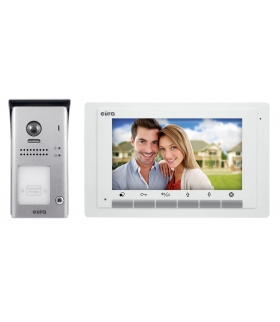 WIDEODOMOFON EURA VDP-61A5/N WHITE 2EASY - jednorodzinny, LCD 7'', biały, RFID, natynkowy