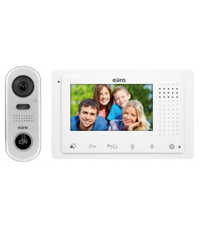 WIDEODOMOFON EURA VDP-62A5 WHITE 2EASY - jednorodzinny, LCD 4,3'', biały, natynkowy