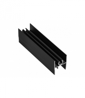 Profil aluminiowy listwa górna 18/4mm, 3 m, kolor czarny GTV A-LG18-300-20M