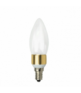 Żarówka świecowa LED ART, mleczna, gold, E14, 4.5W, 18xSMD2835, AC230V, 320lm, WW Orno LEDŻAR-4001180D