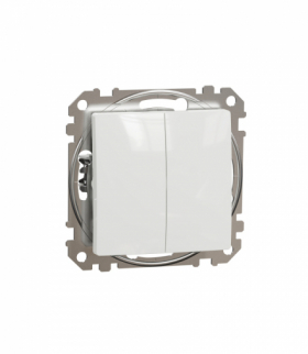 Sedna Design & Elements, Przycisk podwójny, biały Schneider SDD111118