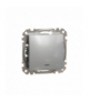 Sedna Design & Elements, Przycisk 1-biegunowy z podświetleniem, srebrne aluminium Schneider SDD113111L