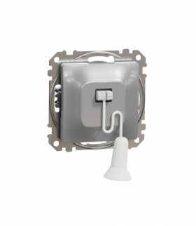 Sedna Design & Elements, Przycisk z cięgnem, srebrne aluminium Schneider SDD113122